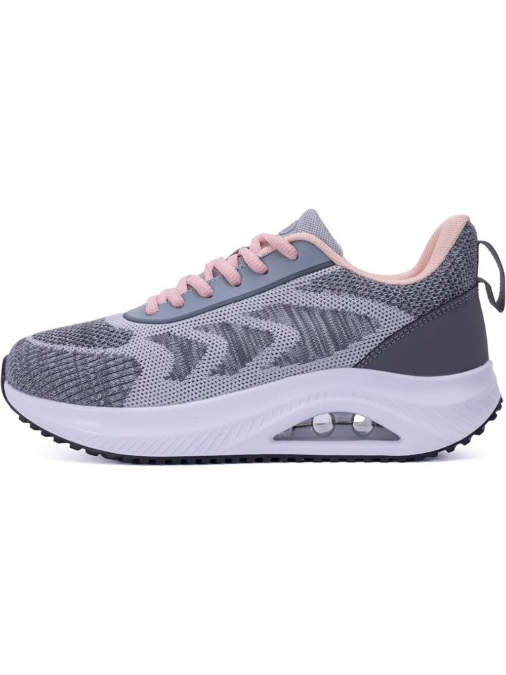 Women's Grey-pink Arch Support Walking Shoes Plantar Fascistic Sneakers